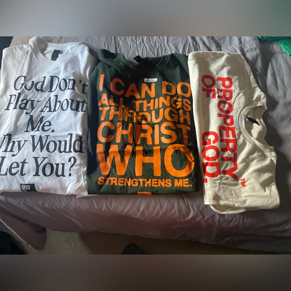 Inspirational unisex T-Shirt Set - Black, White, Cream